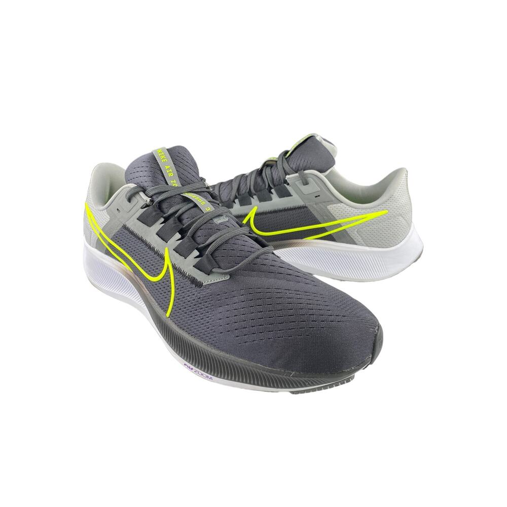 Nike Air Zoom Pegasus 38 Running shoes / Dark Grey/Volt/Black / Men's Sz 15